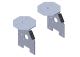 TRUC, Bracket, Tarp Spool Mounting Brkt w/Light Brkt (Round, Pair